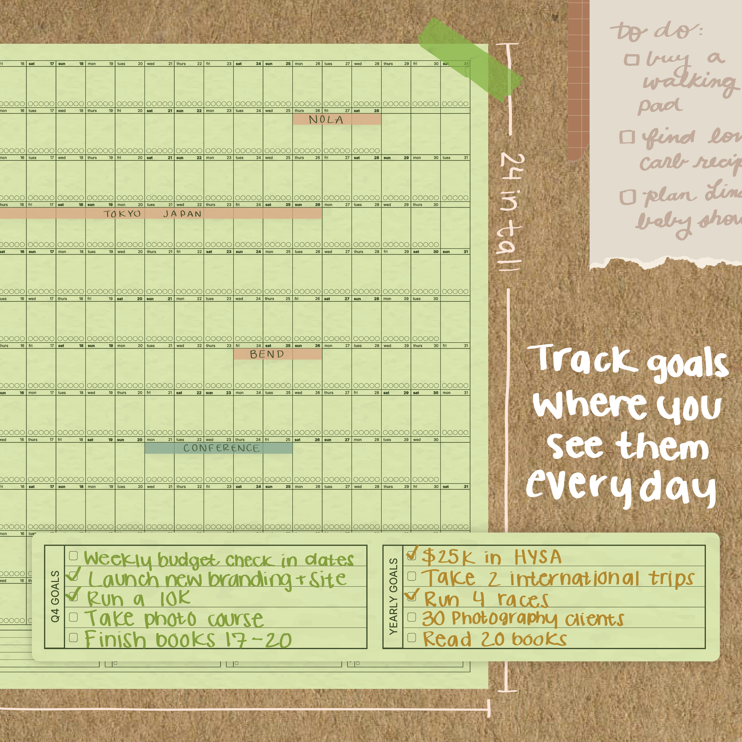 Cadence Calendar in Matcha