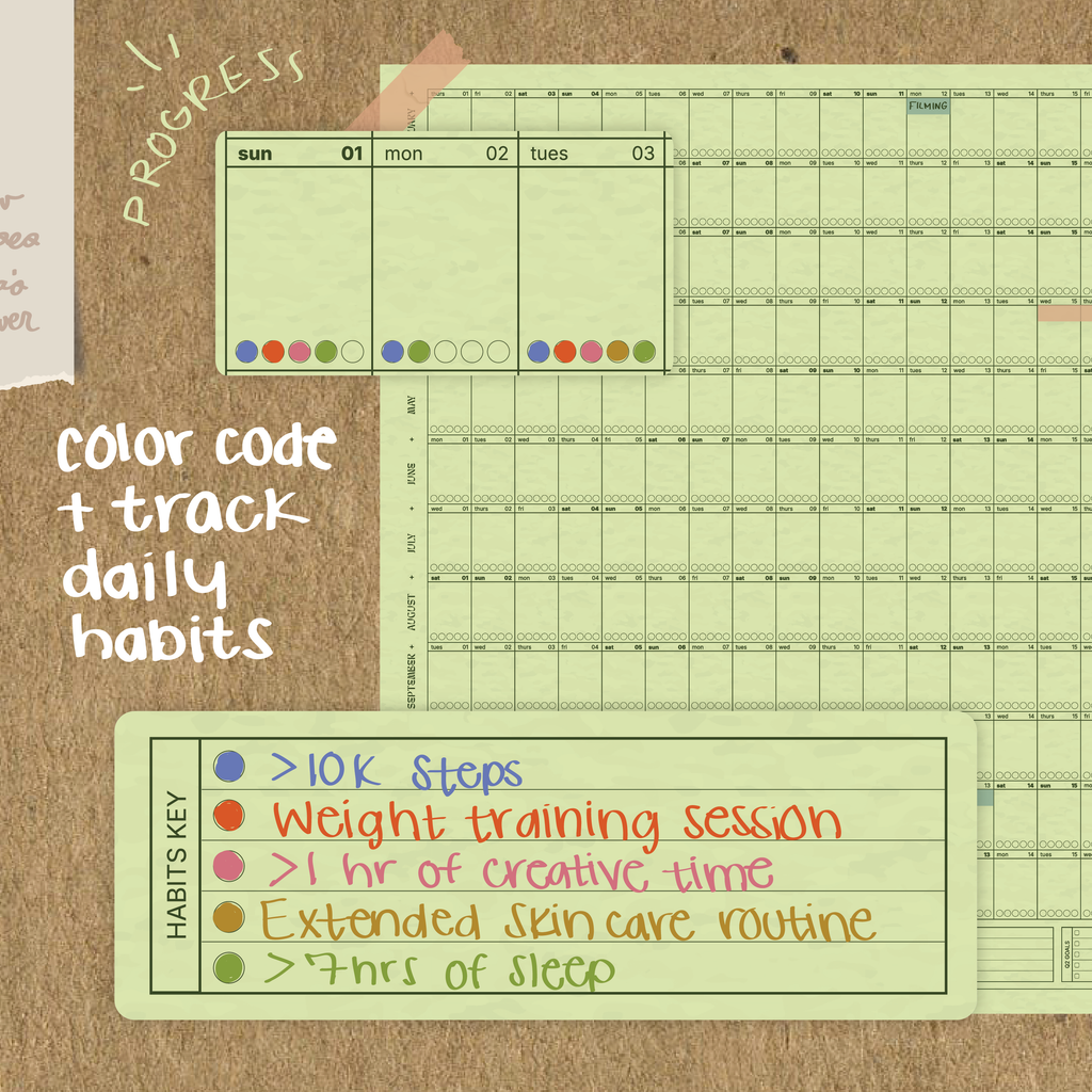 Cadence Calendar in Strawberry + Cream