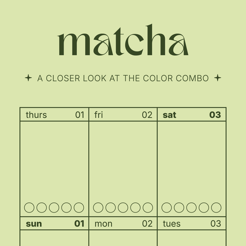 Cadence Calendar in Matcha | 2026 Yearly Wall Calendar