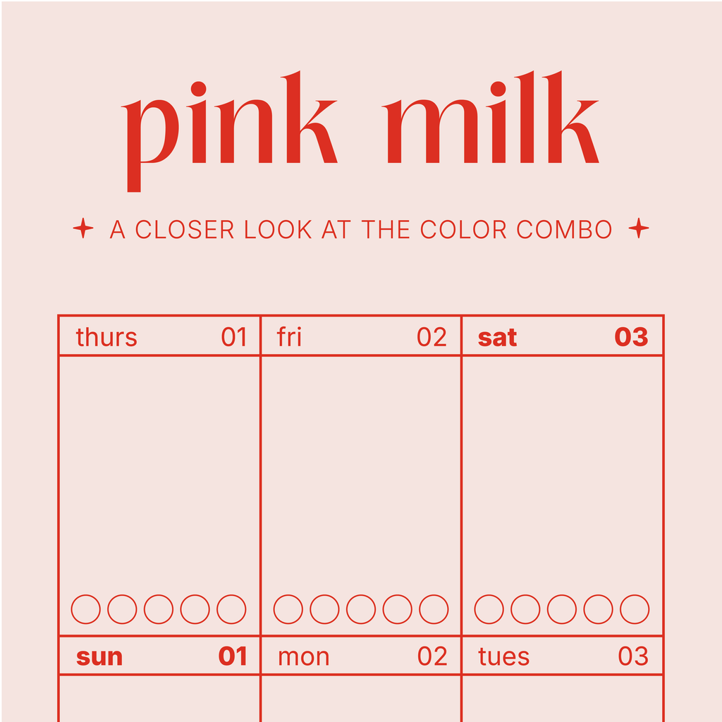 Cadence Calendar in Pink Milk