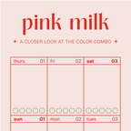 Cadence Calendar in Pink Milk