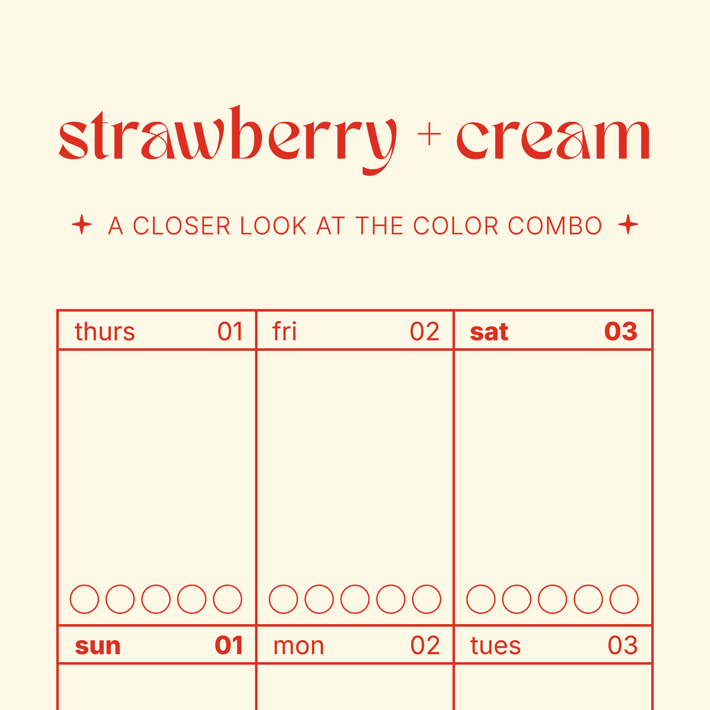 Cadence Calendar in Strawberry + Cream