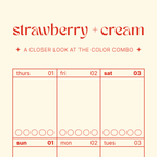 Cadence Calendar in Strawberry + Cream